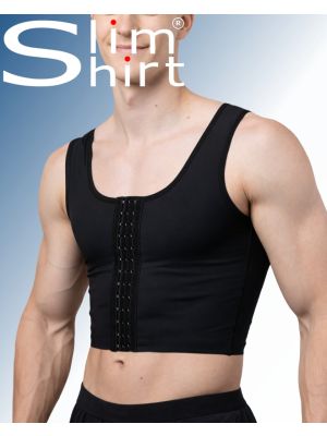 Chest Binder zwart – verstelbare compressie top voor mannen