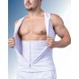 body shaper vest mannen corrigerend met rits verstelbare buikband compressie wit