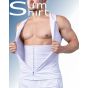 Body shaper vest mannen wit vooraanzicht buikband compressie