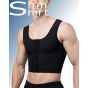 Chest Binder zwart – verstelbare compressie top voor mannen