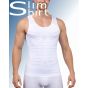 Laser Cut shapewear shirt mannen wit zijaanzicht ventilatie patroon