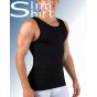 Seamless Compression Tank zwart zijaanzicht sterke compressie
