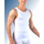 Seamless Compression Tank naadloos corrigerend hemd voor mannen extra lang shapewear compressie shirt wit