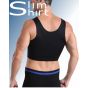 Slim Fit Binder borstcompressie top zwart achteraanzicht ademend materiaal