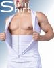 Body shaper vest mannen wit vooraanzicht buikband compressie