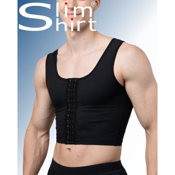 Chest Binder zwart – verstelbare compressie top voor mannen