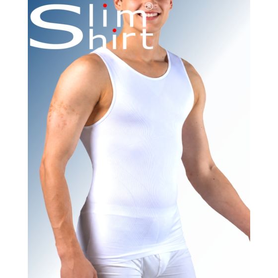 Seamless Compression Tank wit zijaanzicht shapewear heren